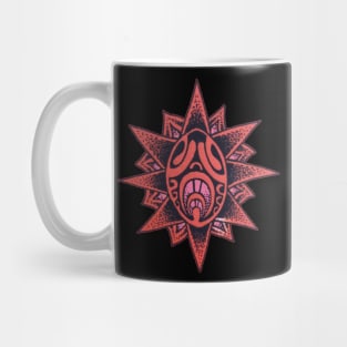 Polynesian tattoo art red star Mug